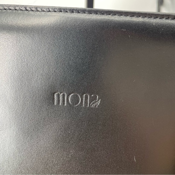 mona beograd black vegan leather tote bag - Picture 3 of 10